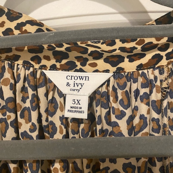 Crown & Ivy Tunic - New - Leopard Print - 3XL - Picture 4 of 4